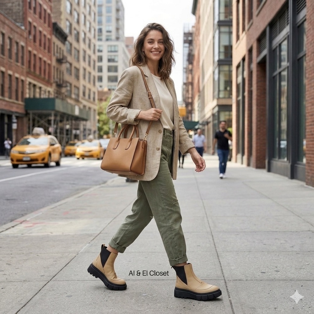 Sorel Caribou X Chelsea WP Tan Waterproof Chunky Lug Boots Women’s 10 New In Box - Picture 3 of 15